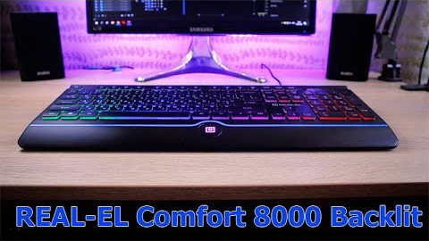 Низкопрофильная мультимедийная клавиатура с подсветкой REAL-EL Comfort 8000 Backlit!