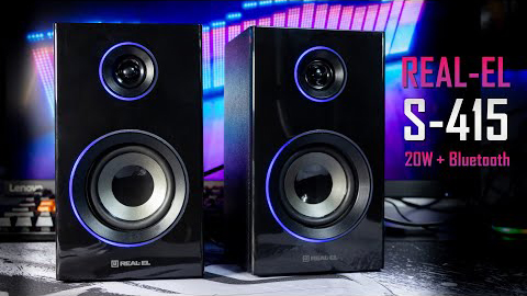 REAL-EL S-415 Акустика 2.0 на 20 Вт с хорошими басами, RGB и Bluetooth. Обзор и впечатление