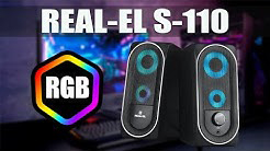 Недорога акустика Real-El S-110 з RGB підсвічуванням