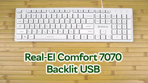 Клавиатура Real-El Comfort 7070 Backlit USB