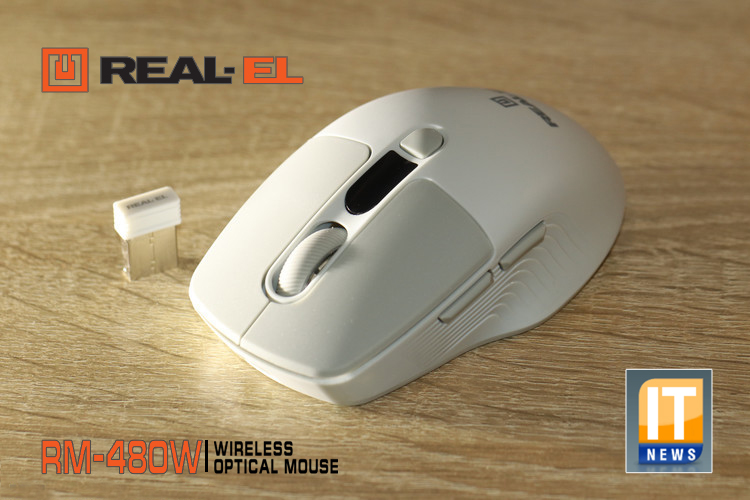 REAL-EL RM-480W – тихая беспроводная мышка с дисплеем